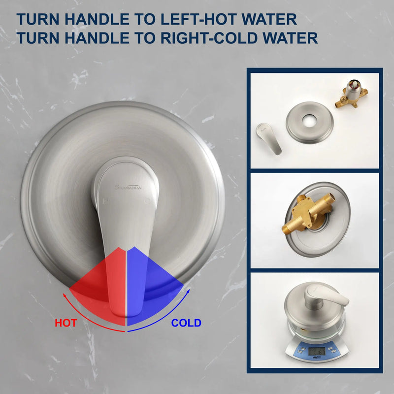 SHAMANDA Shower System Combo Set High Pressure 5-Function Dual 2 in 1 Shower Faucet shamanda-shower-system-with-handheld-showerhead-rain-shower-combo-set-high-pressure-35-function-dual-2-in-1-shower-faucet 