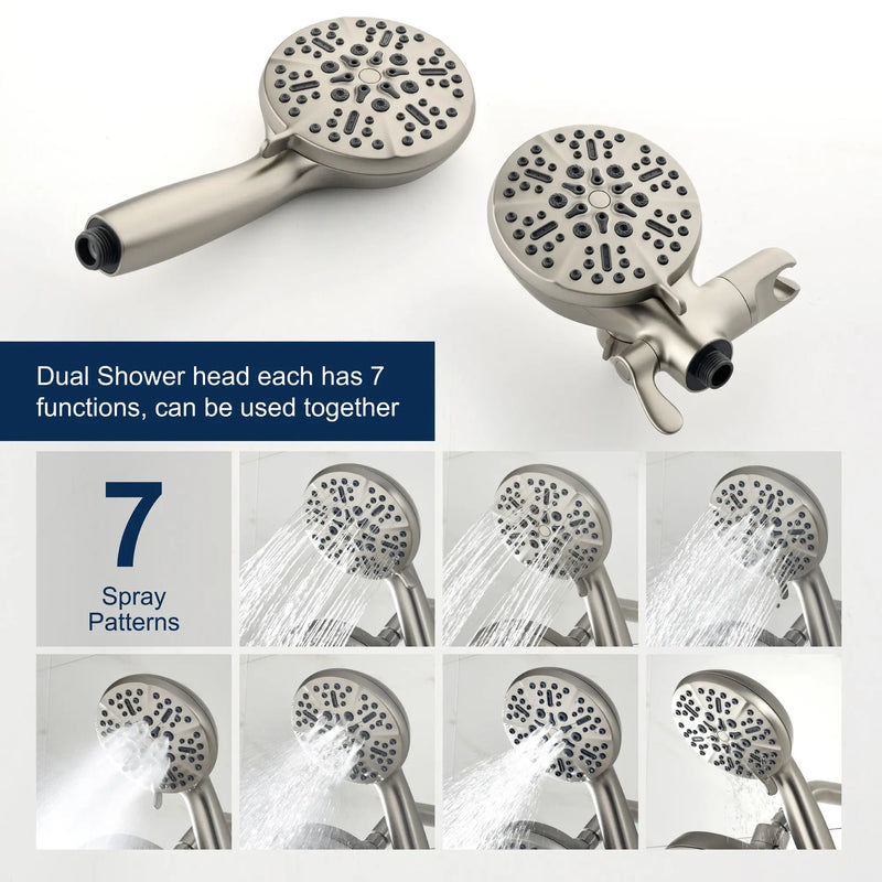 SHAMANDA Shower System Combo Set High Pressure 5-Function Dual 2 in 1 Shower Faucet shamanda-shower-system-with-handheld-showerhead-rain-shower-combo-set-high-pressure-35-function-dual-2-in-1-shower-faucet 