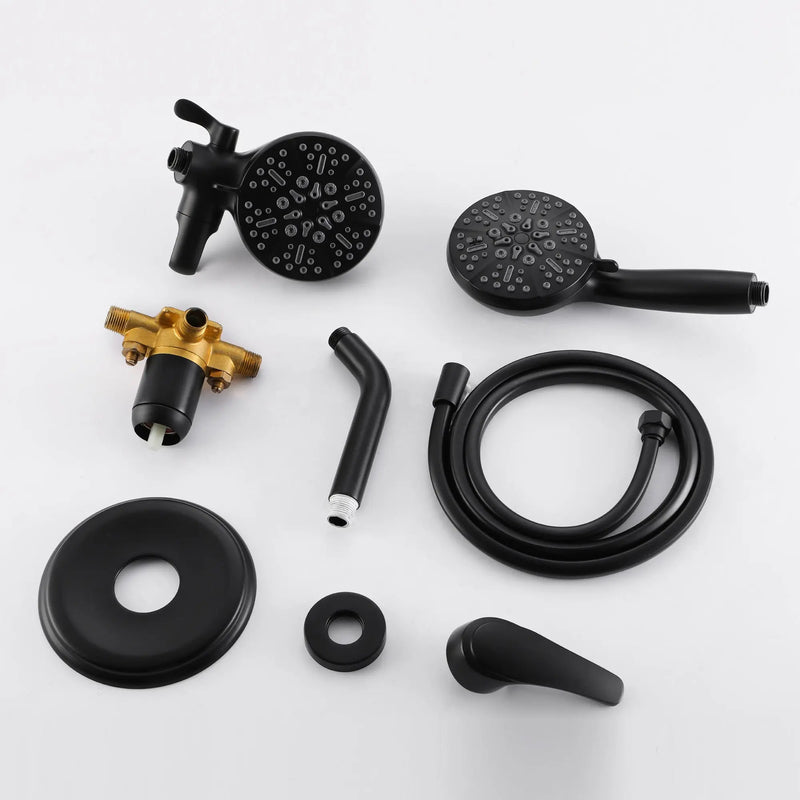 SHAMANDA Shower System Combo Set High Pressure 5-Function Dual 2 in 1 Shower Faucet shamanda-shower-system-with-handheld-showerhead-rain-shower-combo-set-high-pressure-35-function-dual-2-in-1-shower-faucet 