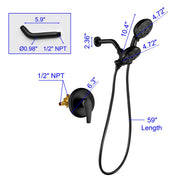 SHAMANDA Shower System Combo Set High Pressure 5-Function Dual 2 in 1 Shower Faucet shamanda-shower-system-with-handheld-showerhead-rain-shower-combo-set-high-pressure-35-function-dual-2-in-1-shower-faucet 