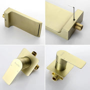 SHAMANDA Wall Mounted Bathroom Sink Faucet with Single Handle Lavatory Faucet Solid Brass Basin Mixer Tap wall-mounted-waterfall-tub-faucet-matte-black 