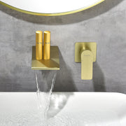SHAMANDA Wall Mounted Bathroom Sink Faucet with Single Handle Lavatory Faucet Solid Brass Basin Mixer Tap wall-mounted-waterfall-tub-faucet-matte-black 