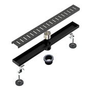 SUS304 Rectangular Floor Drain with Flange 24" Linear Shower Drain in Matte Black, Brushed Nickel, Brushed Gold sus304-24-linear-shower-drain 