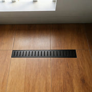 SUS304 Rectangular Floor Drain with Flange 24" Linear Shower Drain in Matte Black, Brushed Nickel, Brushed Gold sus304-24-linear-shower-drain 