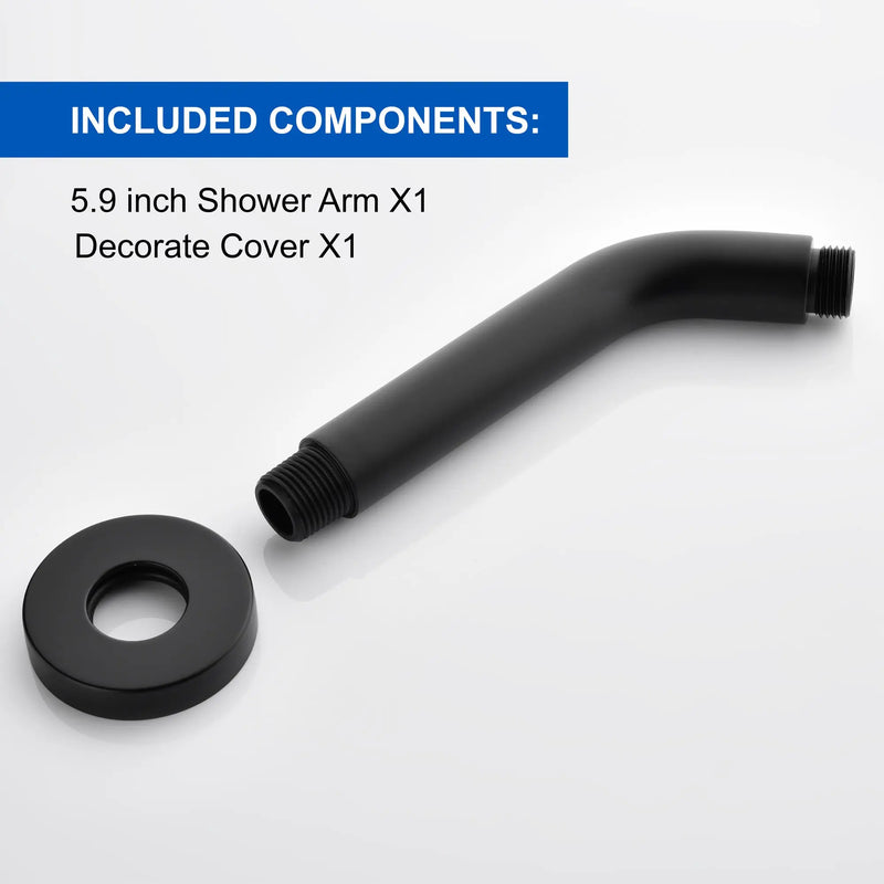 Shower Arm with Flange 6 Inches Wall Mount Replacement Angle Shower Head Arm Wall-Mounted For Fixed Shower Head & Handheld Showerhead shower-arm-with-flange-6-inches-wall-mount-replacement-angle-shower-head-arm-wall-mounted-for-fixed-shower-head-handheld-showerhead 