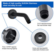 Shower Arm with Flange 6 Inches Wall Mount Replacement Angle Shower Head Arm Wall-Mounted For Fixed Shower Head & Handheld Showerhead shower-arm-with-flange-6-inches-wall-mount-replacement-angle-shower-head-arm-wall-mounted-for-fixed-shower-head-handheld-showerhead 