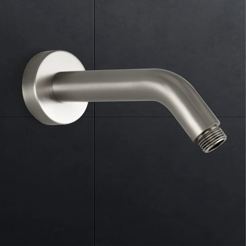 Shower Arm with Flange 6 Inches Wall Mount Replacement Angle Shower Head Arm Wall-Mounted For Fixed Shower Head & Handheld Showerhead shower-arm-with-flange-6-inches-wall-mount-replacement-angle-shower-head-arm-wall-mounted-for-fixed-shower-head-handheld-showerhead Brushed Nickel / Stainless Steel SUS304