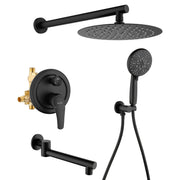 Shower Faucet Set with Tub Spout Luxury Tub Shower Faucet Combo Set with 10 inches Shower Head and 7-mode Handheld Shower Bathroom Shower Valve Trim Kit Shower Fixture shower-faucet-set-with-tub-spout-luxury-tub-shower-faucet-combo-set-with-9-inches-shower-head-and-handheld-shower-bathroom-shower-valve-trim-kit-shower-fixture-1 Matte black / Brass & SUS304 & ABS / 17.5*13.4*5.5 inches