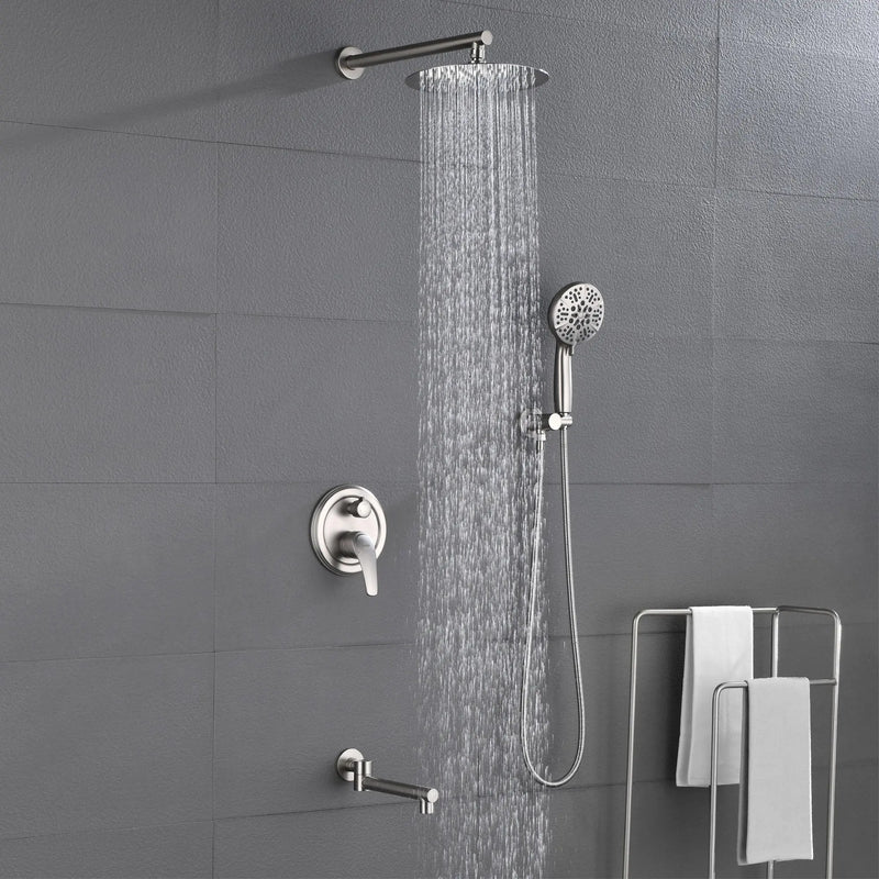 Shower Faucet Set with Tub Spout Luxury Tub Shower Faucet Combo Set with 10 inches Shower Head and 7-mode Handheld Shower Bathroom Shower Valve Trim Kit Shower Fixture shower-faucet-set-with-tub-spout-luxury-tub-shower-faucet-combo-set-with-9-inches-shower-head-and-handheld-shower-bathroom-shower-valve-trim-kit-shower-fixture-1 