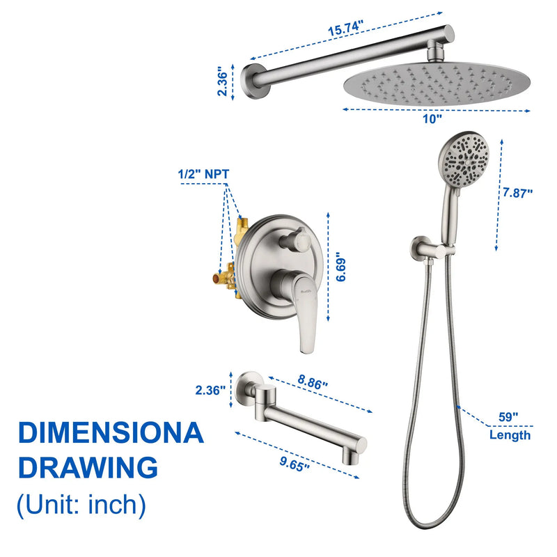 Shower Faucet Set with Tub Spout Luxury Tub Shower Faucet Combo Set with 10 inches Shower Head and 7-mode Handheld Shower Bathroom Shower Valve Trim Kit Shower Fixture shower-faucet-set-with-tub-spout-luxury-tub-shower-faucet-combo-set-with-9-inches-shower-head-and-handheld-shower-bathroom-shower-valve-trim-kit-shower-fixture-1 