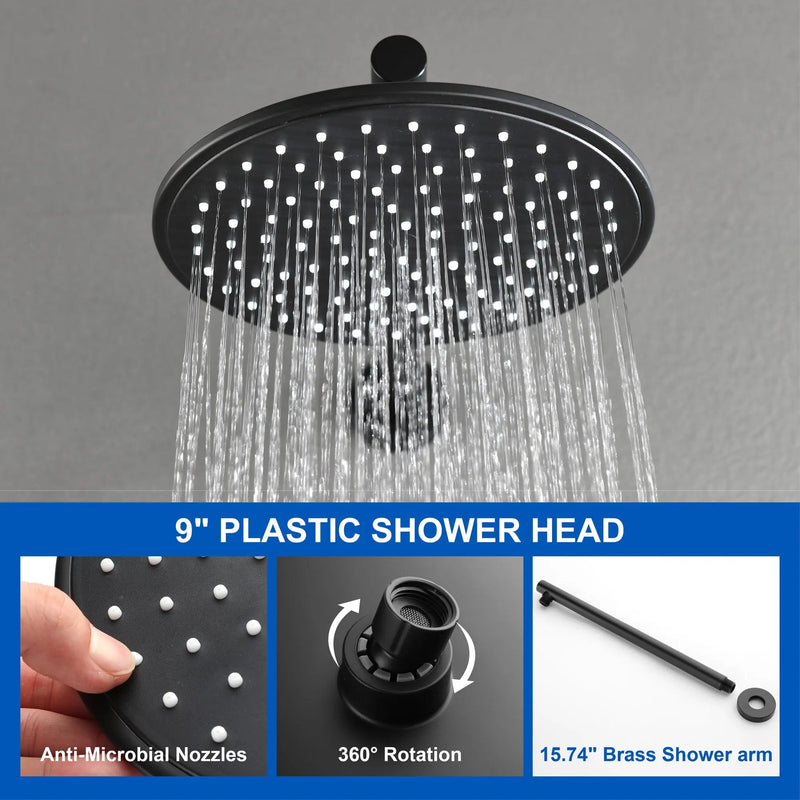 Shower Faucet Set with Tub Spout Luxury Tub Shower Faucet Combo Set with 9 inches Shower Head and Handheld Shower Bathroom Shower Valve Trim Kit Shower Fixture shower-faucet-set-with-tub-spout-luxury-tub-shower-faucet-combo-set-with-9-inches-shower-head-and-handheld-shower-bathroom-shower-valve-trim-kit-shower-fixture 