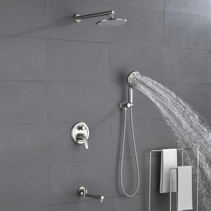 Shower Faucet Set with Tub Spout Luxury Tub Shower Faucet Combo Set with 9 inches Shower Head and Handheld Shower Bathroom Shower Valve Trim Kit Shower Fixture shower-faucet-set-with-tub-spout-luxury-tub-shower-faucet-combo-set-with-9-inches-shower-head-and-handheld-shower-bathroom-shower-valve-trim-kit-shower-fixture 