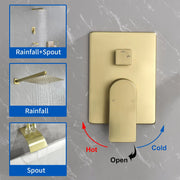 Shower Faucet Set with Tub Spout, Tub and Shower Trim Kit with Rough in Valve, Waterfall Shower Tub Faucet Set Wall Mounted Shower System shower-faucet-set-with-tub-spout-tub-and-shower-trim-kit-with-rough-in-valve-waterfall-shower-tub-faucet-set-wall-mounted-shower-system 