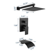 Shower Faucet Set with Tub Spout, Tub and Shower Trim Kit with Rough in Valve, Waterfall Shower Tub Faucet Set Wall Mounted Shower System shower-faucet-set-with-tub-spout-tub-and-shower-trim-kit-with-rough-in-valve-waterfall-shower-tub-faucet-set-wall-mounted-shower-system 