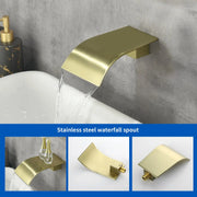 Shower Faucet Set with Tub Spout, Tub and Shower Trim Kit with Rough in Valve, Waterfall Shower Tub Faucet Set Wall Mounted Shower System shower-faucet-set-with-tub-spout-tub-and-shower-trim-kit-with-rough-in-valve-waterfall-shower-tub-faucet-set-wall-mounted-shower-system 