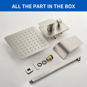 Shower Faucet Set with Tub Spout, Tub and Shower Trim Kit with Rough in Valve, Waterfall Shower Tub Faucet Set Wall Mounted Shower System shower-faucet-set-with-tub-spout-tub-and-shower-trim-kit-with-rough-in-valve-waterfall-shower-tub-faucet-set-wall-mounted-shower-system 
