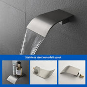 Shower Faucet Set with Tub Spout, Tub and Shower Trim Kit with Rough in Valve, Waterfall Shower Tub Faucet Set Wall Mounted Shower System shower-faucet-set-with-tub-spout-tub-and-shower-trim-kit-with-rough-in-valve-waterfall-shower-tub-faucet-set-wall-mounted-shower-system 