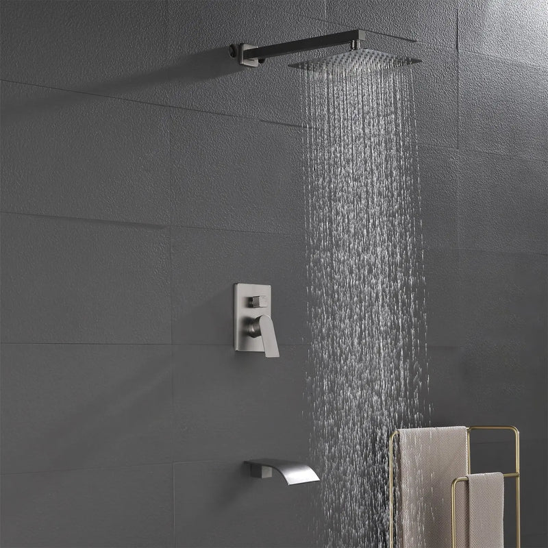 Shower Faucet Set with Tub Spout, Tub and Shower Trim Kit with Rough in Valve, Waterfall Shower Tub Faucet Set Wall Mounted Shower System shower-faucet-set-with-tub-spout-tub-and-shower-trim-kit-with-rough-in-valve-waterfall-shower-tub-faucet-set-wall-mounted-shower-system 