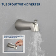 Shower Faucets Sets Complete with Tub Spout & Valve, 7 Modes Dual 2-in-1 High Pressure Rain & Handheld Shower Head System with 3-Way Water Diverter & Shower Trim Kit shamanda-2-in-1-shower-system-matte-black 