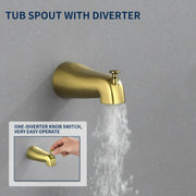 Shower Faucets Sets Complete with Tub Spout & Valve, 7 Modes Dual 2-in-1 High Pressure Rain & Handheld Shower Head System with 3-Way Water Diverter & Shower Trim Kit shamanda-2-in-1-shower-system-matte-black 