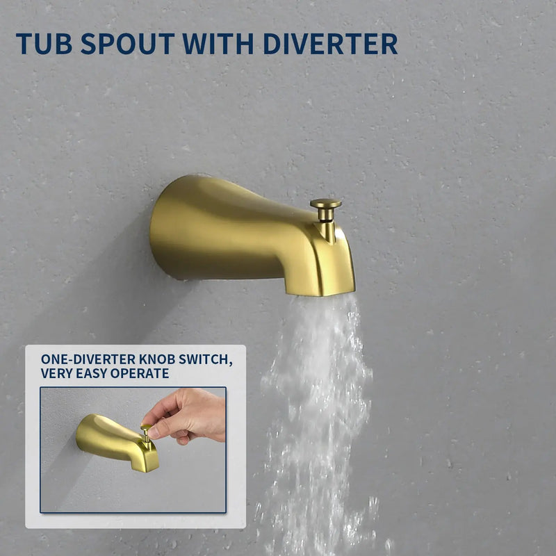 Shower Faucets Sets Complete with Tub Spout & Valve, 7 Modes Dual 2-in-1 High Pressure Rain & Handheld Shower Head System with 3-Way Water Diverter & Shower Trim Kit shamanda-2-in-1-shower-system-matte-black 