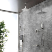 Shower System 12 Inch Rain Shower Head Ceiling Mount with Handheld Spray Luxury High Pressure Shower Combo Set shamanda-12-inch-ceiling-mount-shower-system 