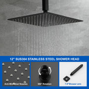 Shower System 12 Inch Rain Shower Head Ceiling Mount with Handheld Spray Luxury High Pressure Shower Combo Set shamanda-12-inch-ceiling-mount-shower-system 