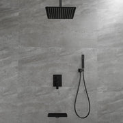 Shower System 12 Inch Rain Shower Head Ceiling Mount with Handheld Spray Luxury High Pressure Shower Combo Set shamanda-12-inch-ceiling-mount-shower-system 