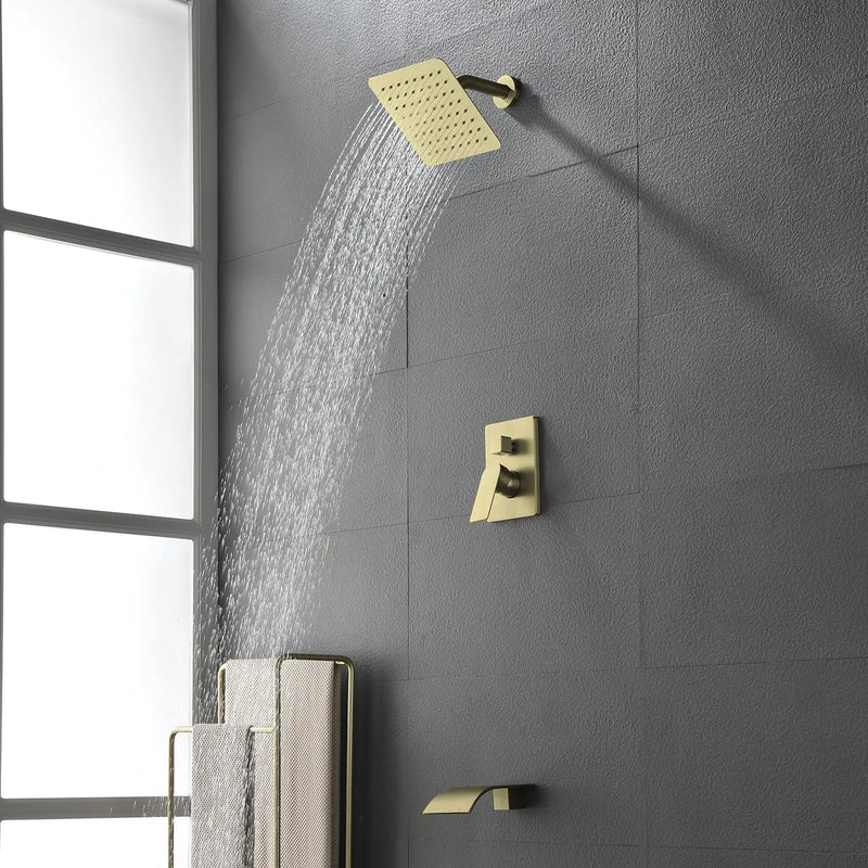 Shower System with Waterfall Tub Spout, Tub and Shower Faucet Trim Kit with Rough in Valve, Shower Tub Faucet Set Wall Mounted shamanda-waterfall-tub-shower-system 