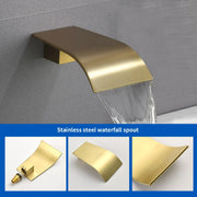 Shower System with Waterfall Tub Spout, Tub and Shower Faucet Trim Kit with Rough in Valve, Shower Tub Faucet Set Wall Mounted shamanda-waterfall-tub-shower-system 