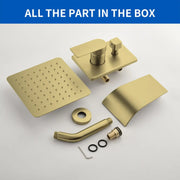 Shower System with Waterfall Tub Spout, Tub and Shower Faucet Trim Kit with Rough in Valve, Shower Tub Faucet Set Wall Mounted shamanda-waterfall-tub-shower-system 