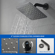 Shower System with Waterfall Tub Spout, Tub and Shower Faucet Trim Kit with Rough in Valve, Shower Tub Faucet Set Wall Mounted shamanda-waterfall-tub-shower-system 