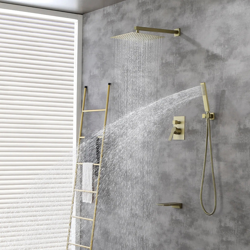 Shower System with Waterfall Tub Spout and Handheld Shower Head, 10" Rain Shower Faucet Sets shower-system-with-waterfall-tub-spout-and-handheld-shower-head-10-rain-shower-faucet-sets-complete-with-shower-round-in-valve-and-trim-wall-mounted-matte-black 