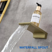 Shower System with Waterfall Tub Spout and Handheld Shower Head, 10" Rain Shower Faucet Sets shower-system-with-waterfall-tub-spout-and-handheld-shower-head-10-rain-shower-faucet-sets-complete-with-shower-round-in-valve-and-trim-wall-mounted-matte-black 