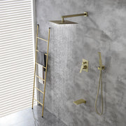 Shower System with Waterfall Tub Spout and Handheld Shower Head, 10" Rain Shower Faucet Sets shower-system-with-waterfall-tub-spout-and-handheld-shower-head-10-rain-shower-faucet-sets-complete-with-shower-round-in-valve-and-trim-wall-mounted-matte-black 