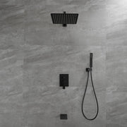 Shower System with Waterfall Tub Spout and Handheld Shower Head, 12" Rain Shower Faucet Sets Complete with Shower shower-system-with-waterfall-tub-spout-and-handheld-shower-head-12-rain-shower-faucet-sets-complete-with-shower-round-in-valve-and-trim-wall-mounted-matte-black-88016b-12 