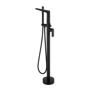 Single-Handle Stand Alone Bathtub Faucet Hot and Cold Water Freestanding Bathtub Filler with High Pressure Hand Shower in Brushed Gold, Brushed Nickel, Matte Black, Chrome single-handle-freestanding-tub-filler 