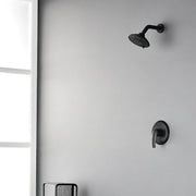 Single Function Pressure Balancing Shower System with 6 Inch 6-Spray ABS Shower Head in Matte Black pressure-balancing-shower-system-with-single-spray Black / Brass & SUS304 & ABS