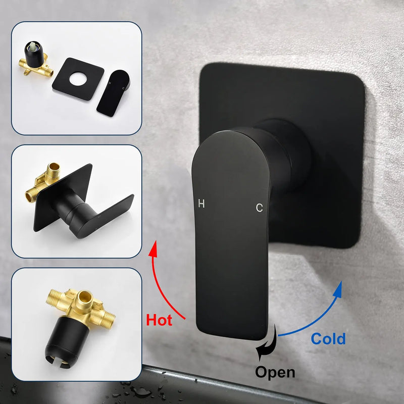 Single Function Square Shower Valve Faucet Diverter Control Single Handle Hot and Cold Water Mixer Shower Valve single-function-square-shower-valve-faucet-diverter-control-single-handle-hot-and-cold-water-mixer-shower-valve 