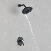Single Function Wall Mounted Shower Trim Set with 8-inch ABS 6 Settings Shower Head - Matte Black, Brushed Nickel, Brushed Gold single-function-shower-faucet-set-wall-mounted-shower-system 