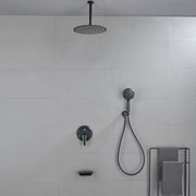 Single Handle 12" Ceiling-Mounted Bath and Shower System Set with 7 Settings Hand Spray, Waterfall Spout single-handle-12-ceiling-mounted-bath-and-shower-system-set-with-6-settings-hand-spray-waterfall-spout 