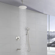 Single Handle 12" Ceiling-Mounted Bath and Shower System Set with 7 Settings Hand Spray, Waterfall Spout single-handle-12-ceiling-mounted-bath-and-shower-system-set-with-6-settings-hand-spray-waterfall-spout 