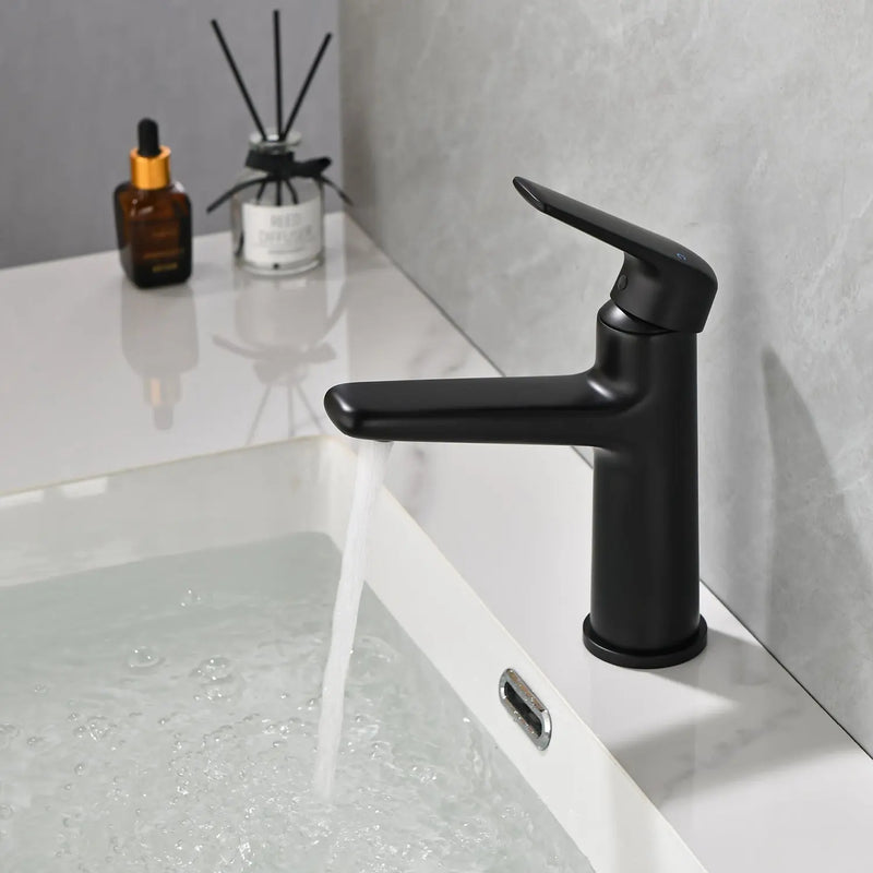 Single Handle Bathroom Sink Faucet Deck Mount One Hole Vanity Faucet with Pop-Up Drain - Matte Black, Chrome, Brushed Nickel, Brushed Gold single-handle-bathroom-sink-faucet-deck-mount-one-hole-vanity-faucet-with-pop-up-drain-matte-black-chrome-brushed-nickel-brushed-gold Matte Black / Brass / 13*11.2*3.5inches