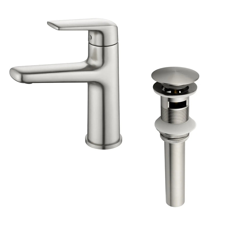 Single Handle Bathroom Sink Faucet Deck Mount One Hole Vanity Faucet with Pop-Up Drain - Matte Black, Chrome, Brushed Nickel, Brushed Gold single-handle-bathroom-sink-faucet-deck-mount-one-hole-vanity-faucet-with-pop-up-drain-matte-black-chrome-brushed-nickel-brushed-gold 