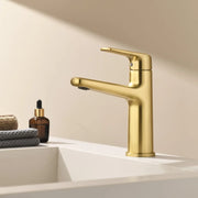 Single Handle Bathroom Sink Faucet Deck Mount One Hole Vanity Faucet with Pop-Up Drain - Matte Black, Chrome, Brushed Nickel, Brushed Gold single-handle-bathroom-sink-faucet-deck-mount-one-hole-vanity-faucet-with-pop-up-drain-matte-black-chrome-brushed-nickel-brushed-gold 