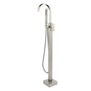 Single Handle Floor Mounted Free Standing Bathtub Faucet Tub Filler Faucet with Handshower single-handle-floor-mounted-free-standing-bathtub-faucet-tub-filler-faucet-with-handshower Brushed Nickel / 31.9"*12.0"*3.7"