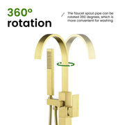 Single Handle Floor Mounted Free Standing Bathtub Faucet Tub Filler Faucet with Handshower single-handle-floor-mounted-free-standing-bathtub-faucet-tub-filler-faucet-with-handshower 