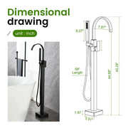 Single Handle Floor Mounted Free Standing Bathtub Faucet Tub Filler Faucet with Handshower single-handle-floor-mounted-free-standing-bathtub-faucet-tub-filler-faucet-with-handshower 