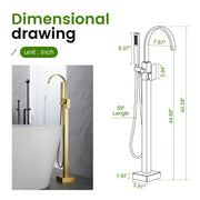 Single Handle Floor Mounted Free Standing Bathtub Faucet Tub Filler Faucet with Handshower single-handle-floor-mounted-free-standing-bathtub-faucet-tub-filler-faucet-with-handshower 
