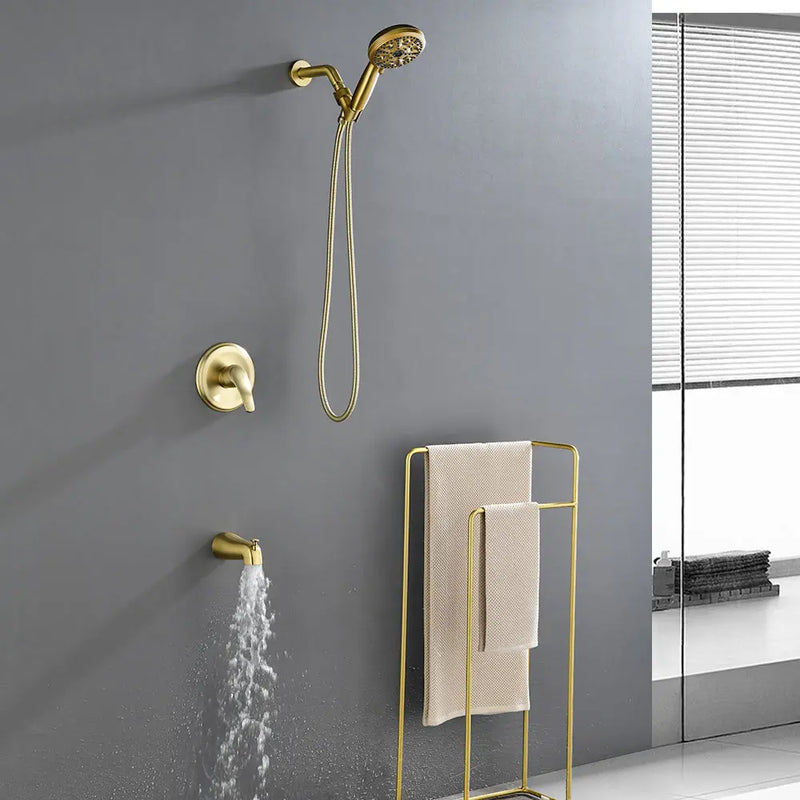 Single Handle High-Pressure Round 10-Mode Hand Shower and Tub Spout System with Valve single-handle-high-pressure-round-10-mode-hand-shower-and-tub-spout-system-with-valve 